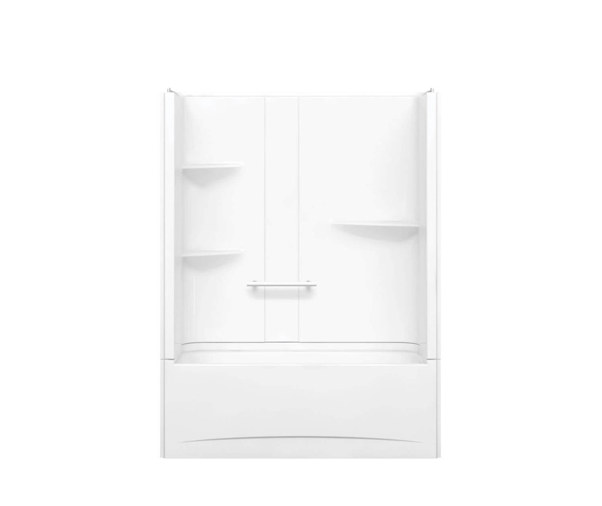 MAAX 105915-SR-000-001 Camelia TS-6032 Acrylic Alcove Right-Hand Drain Two-Piece Tub Shower in White