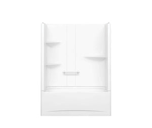 MAAX 105915-SR-000-001 Camelia TS-6032 Acrylic Alcove Right-Hand Drain Two-Piece Tub Shower in White
