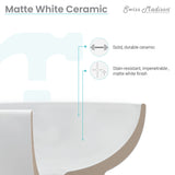 Ivy Wall-Mount Sink in Matte White