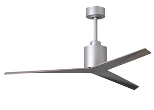 Matthews Fan EK-BN-OO Eliza 3-blade paddle fan in Brushed Nickel finish with old oak all-weather ABS blades. Optimized for wet locations.