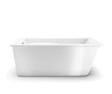 MAAX 105571-000-001-100 Optik 6032 F Acrylic Freestanding End Drain Bathtub in White with White Skirt