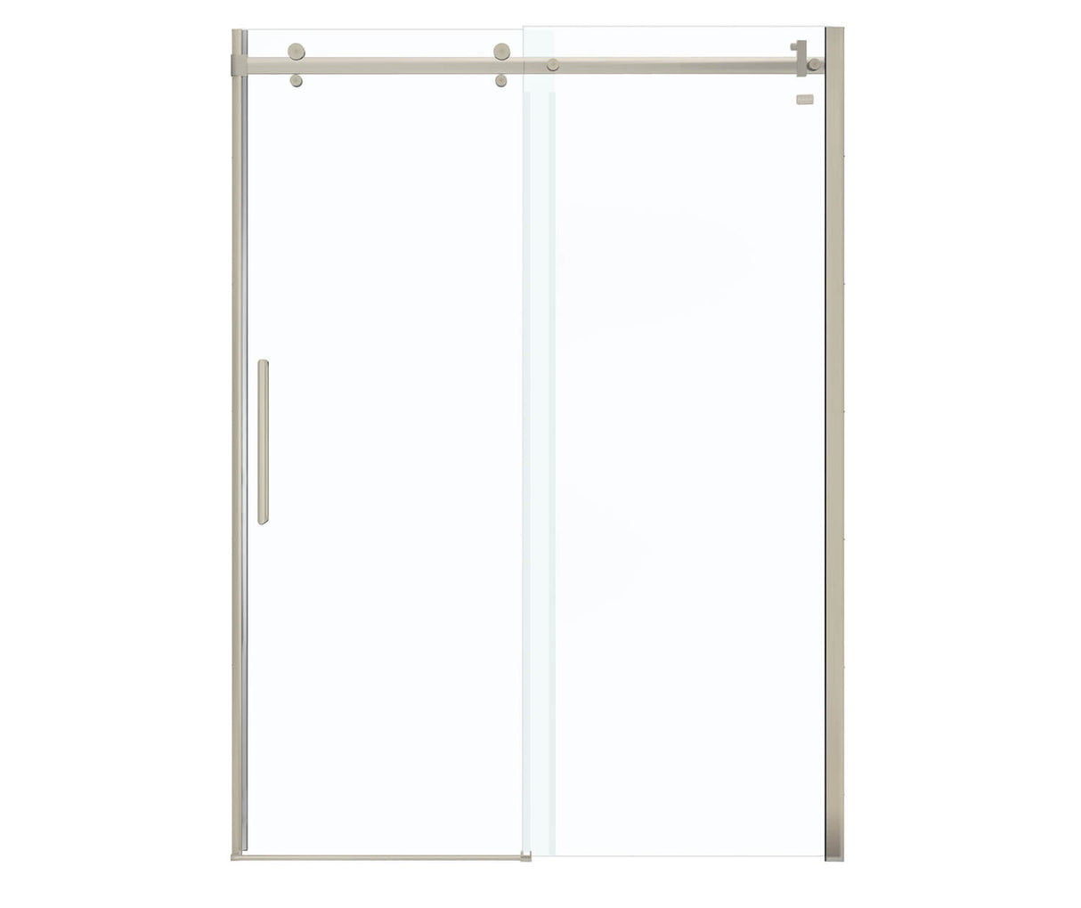 MAAX 138997-900-305-000 Halo 56 ½-59 x 78 ¾ in. 8mm Sliding Shower Door for Alcove Installation with Clear glass in Brushed Nickel
