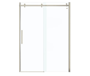MAAX 138997-900-305-000 Halo 56 ½-59 x 78 ¾ in. 8mm Sliding Shower Door for Alcove Installation with Clear glass in Brushed Nickel