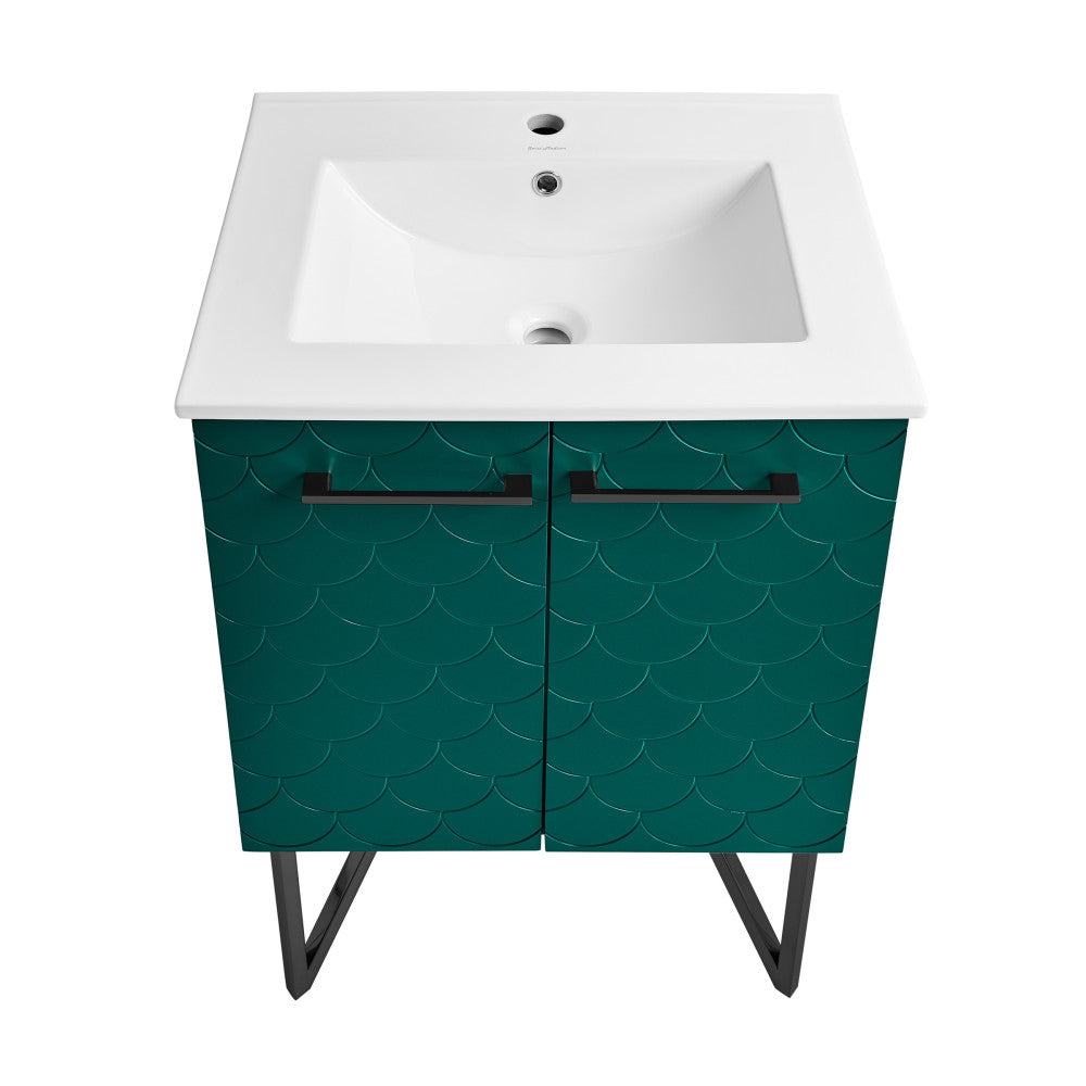 Annecy 24" Bathroom Vanity in Barracuda Teal