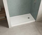 MAAX 420031-541-001-000 B3X 6036 Acrylic Alcove Shower Base with Anti-slip Bottom with Center Drain in White