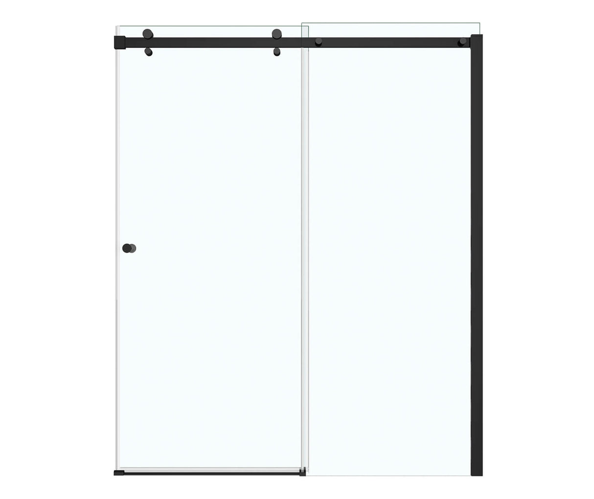 MAAX 138993-900-173-000 Luminescence 56 ½-59 x 70 ½-72 in. 6mm Sliding Shower Door for Alcove Installation with Clear glass in Dark Bronze