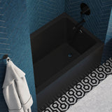 Voltaire 48" X 32" Right-Hand Drain Alcove Bathtub with Apron in Matte Black