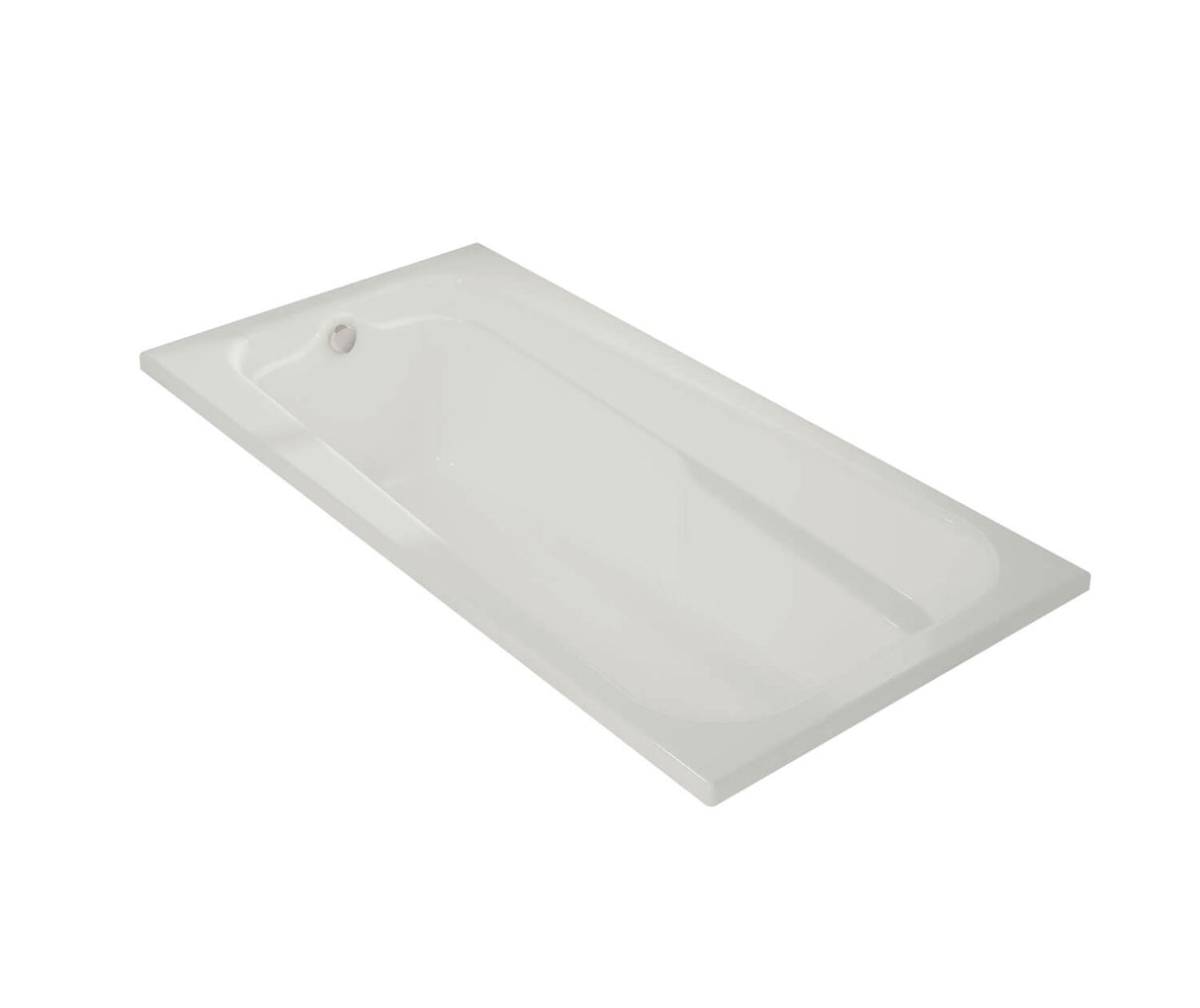 MAAX 100104-003-001-000 Timeless 72 x 36 Acrylic Alcove End Drain Whirlpool Bathtub in White