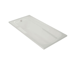MAAX 100104-003-001-000 Timeless 72 x 36 Acrylic Alcove End Drain Whirlpool Bathtub in White