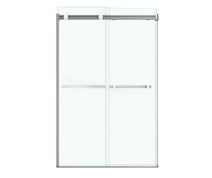 MAAX 136271-900-280-000 Duel 44-47 x 70 ½-74 in. 8 mm Bypass Shower Door for Alcove Installation with Clear glass in Chrome & Matte White