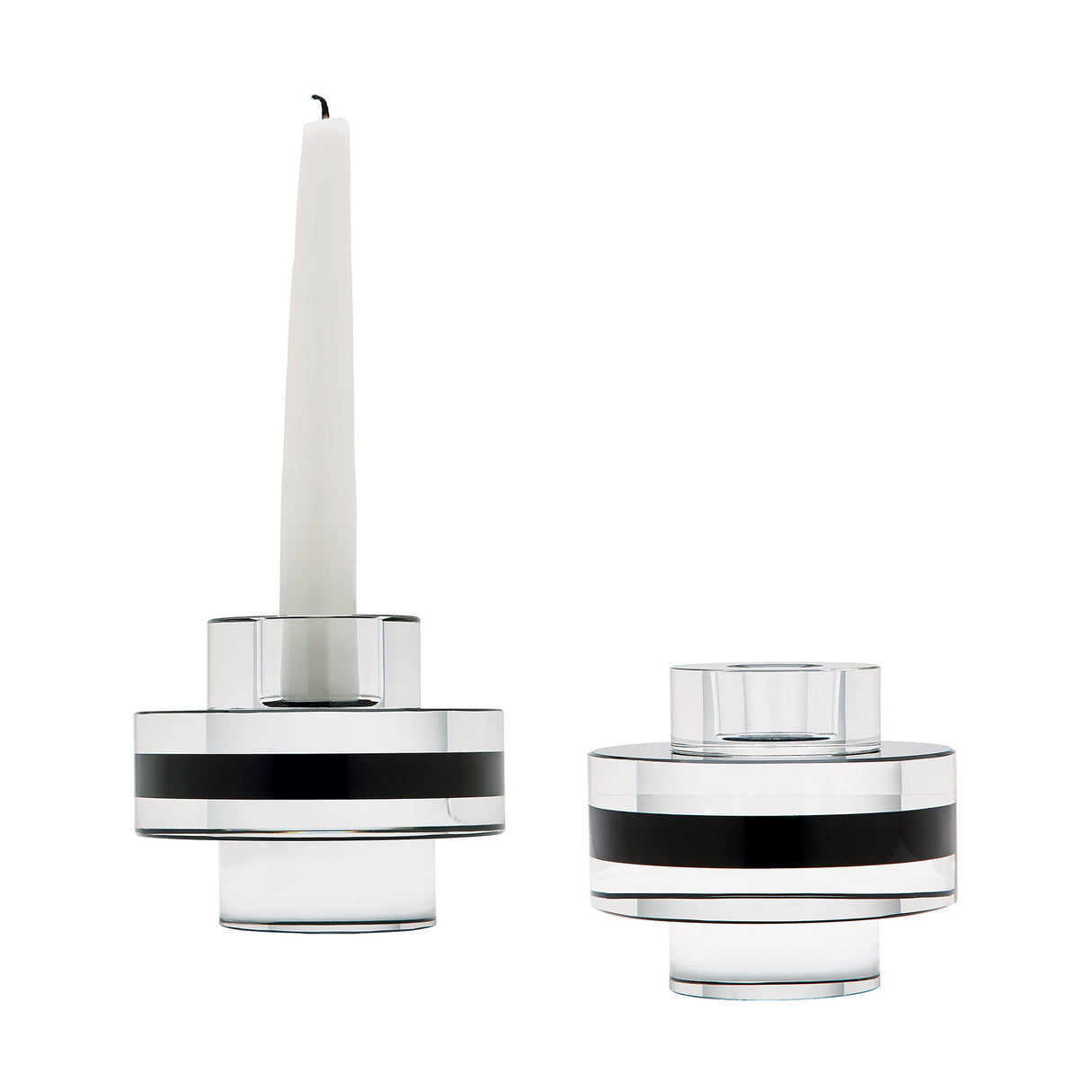 Elk 980019/S2 Tuxedo Crystal Pedestal Candleholders (Set of 2) - Round