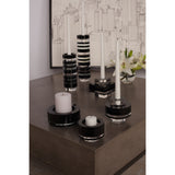 Elk 980019/S2 Tuxedo Crystal Pedestal Candleholders (Set of 2) - Round