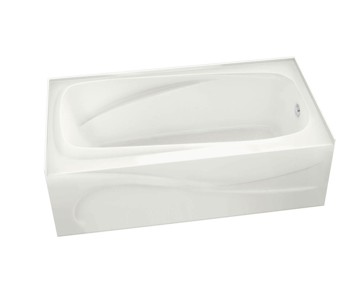 MAAX 105231-000-001-001 Santorini 60 x 32 Acrylic Alcove Left-Hand Drain Bathtub in White