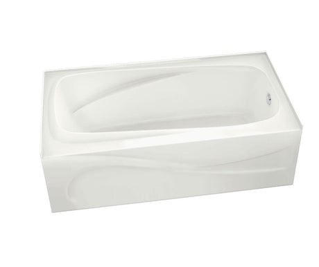 MAAX 105231-L-109-001 Santorini 60 x 32 Acrylic Alcove Left-Hand Drain Combined Hydrosens & Aerosens Bathtub in White