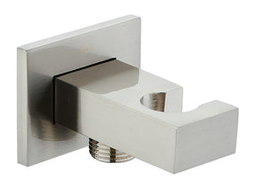 DAX Brass Square Hand Shower Holder with Hose Connector, Brushed Nickel DAX-078-BN