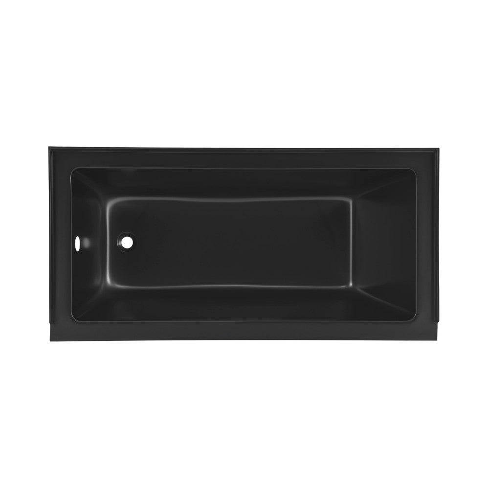 Voltaire 60" X 30" Left-Hand Drain Alcove Bathtub in Matte Black