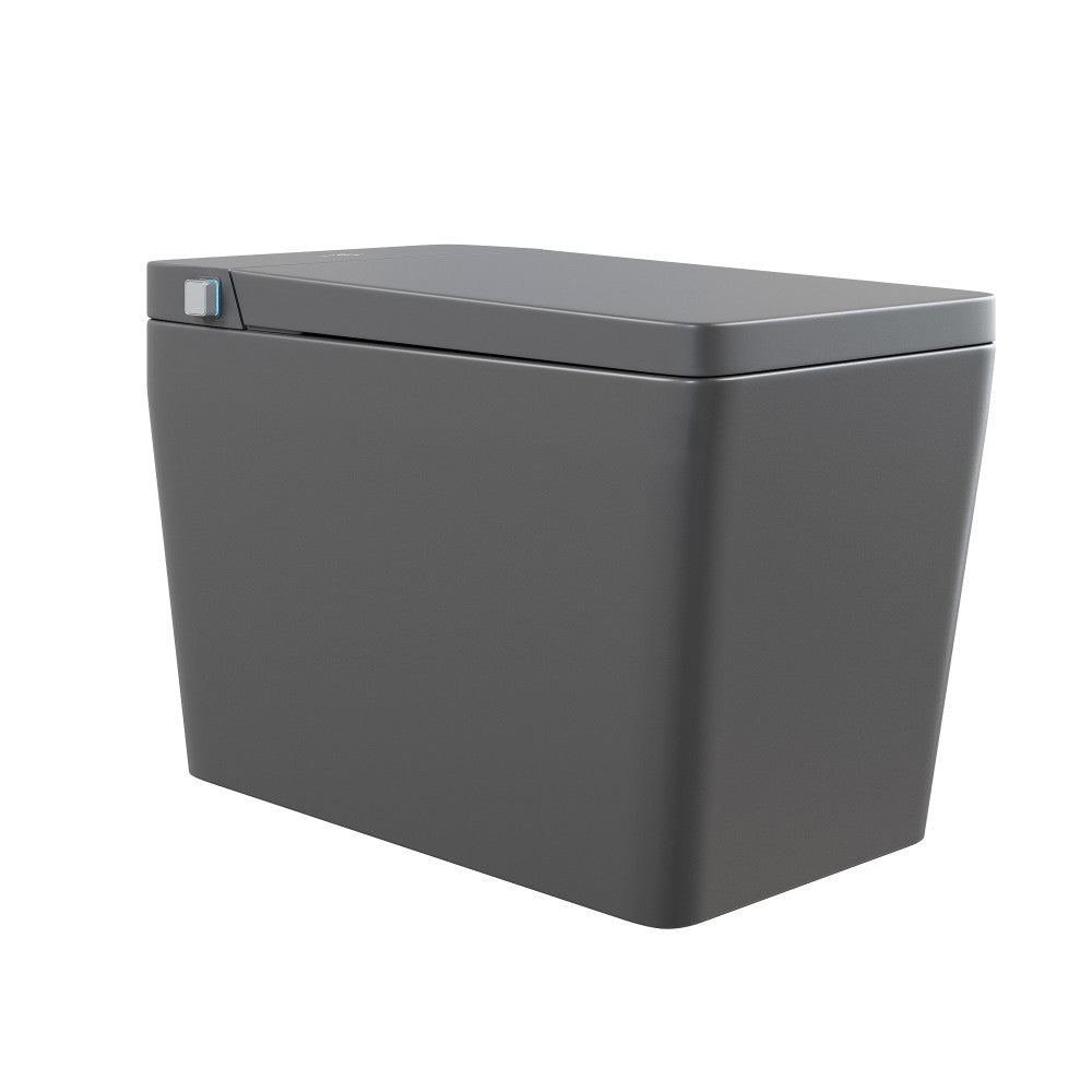 Concorde One Piece Smart Toilet 1.28 GPF in Matte Gray with Heated Bidet, Air Drying, Night Light, Foot Sensor