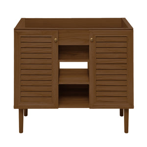 Bron 36" Freestanding Bathroom Vanity Cabinet without Top in Brown Oak