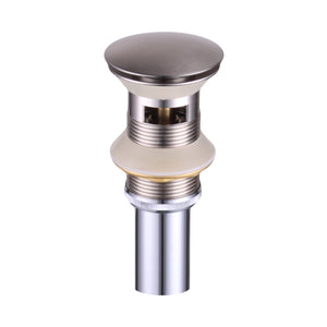DAX Brass Round Vanity Sink Pop-Up Drain with Overflow, Brushed Nickel DAX-82006-BN