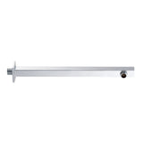 DAX Brass Square Shower Arm, 18", Chrome DAX-1011-450-CR