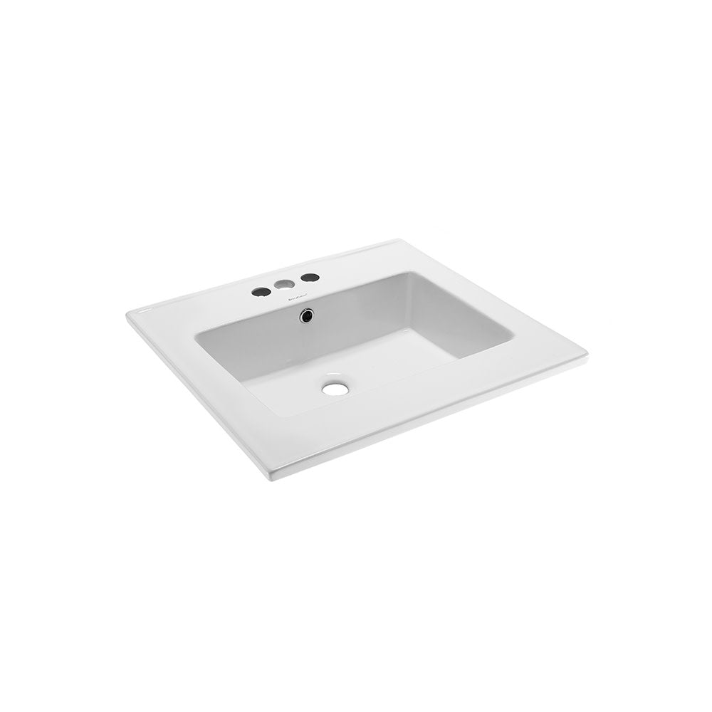 Voltaire 25 Vanity Top Sink with 4 Centerset Faucet Holes