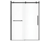 MAAX 138475-900-340-000 Vela 56 ½-59 x 78 ¾ in. 8mm Sliding Shower Door with Towel Bar for Alcove Installation with Clear glass in Matte Black