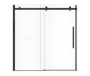 MAAX 138480-900-340-000 Vela 56 ½-59 x 59 in. 8 mm Sliding Tub Door for Alcove Installation with Clear glass in Matte Black