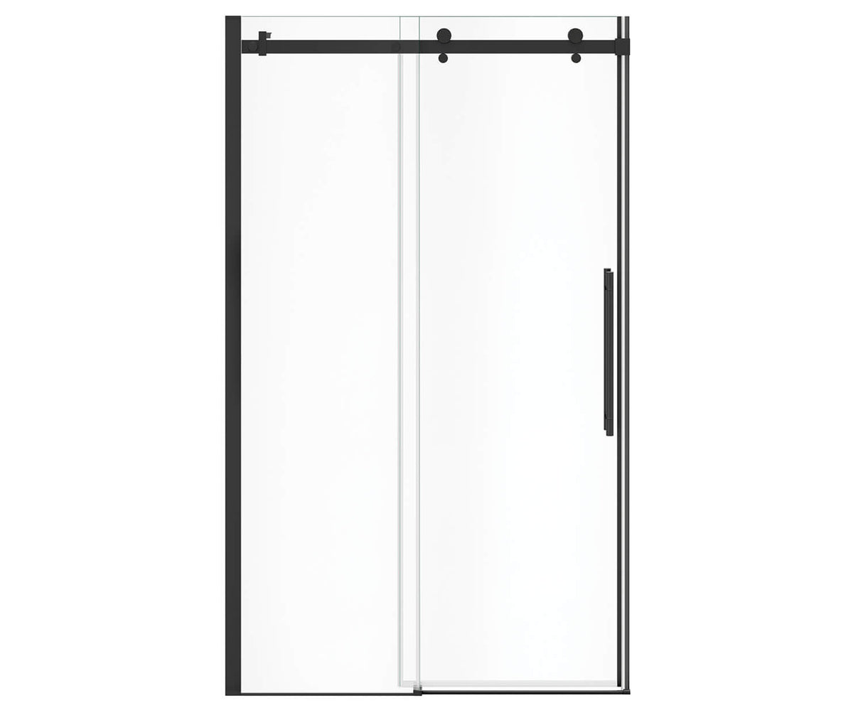 MAAX 138460-900-340-000 Vela 44 ½-47 x 78 ¾ in. 8mm Sliding Shower Door for Alcove Installation with Clear glass in Matte Black