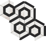 Roca Tile Usa Inc Elegant Ideas 9X12 Marble Mosaic Black And White Hexagon Rockart