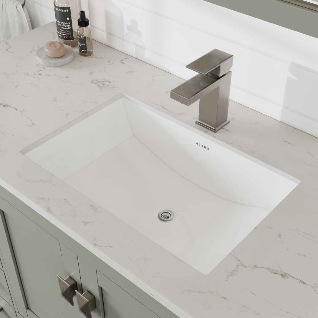 London 54 in. Gray Single Sink Bath Vanity with Carrara Quartz Top and Undermount Porcelain Sink