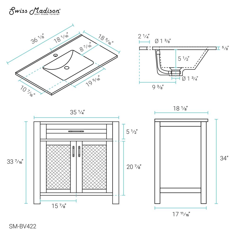 Calice 36" Bathroom Vanity