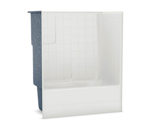 MAAX 140109-003-002-001 TSTEA62 60 x 31 AcrylX Alcove Left-Hand Drain One-Piece Whirlpool Tub Shower in White