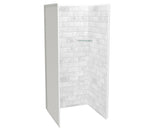 MAAX 107479-307-508 Utile 3636 Composite Direct-to-Stud Three-Piece Alcove Shower Wall Kit in Marble Carrara