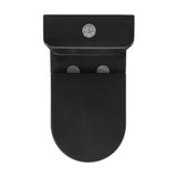 Calice Two-Piece Elongated Rear Outlet Toilet Dual-Flush 0.8/1.28 gpf in Matte Black