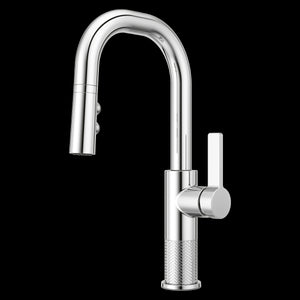 Montay 1-Handle Pull-Down Bar/Prep Faucet in Polished Chrome