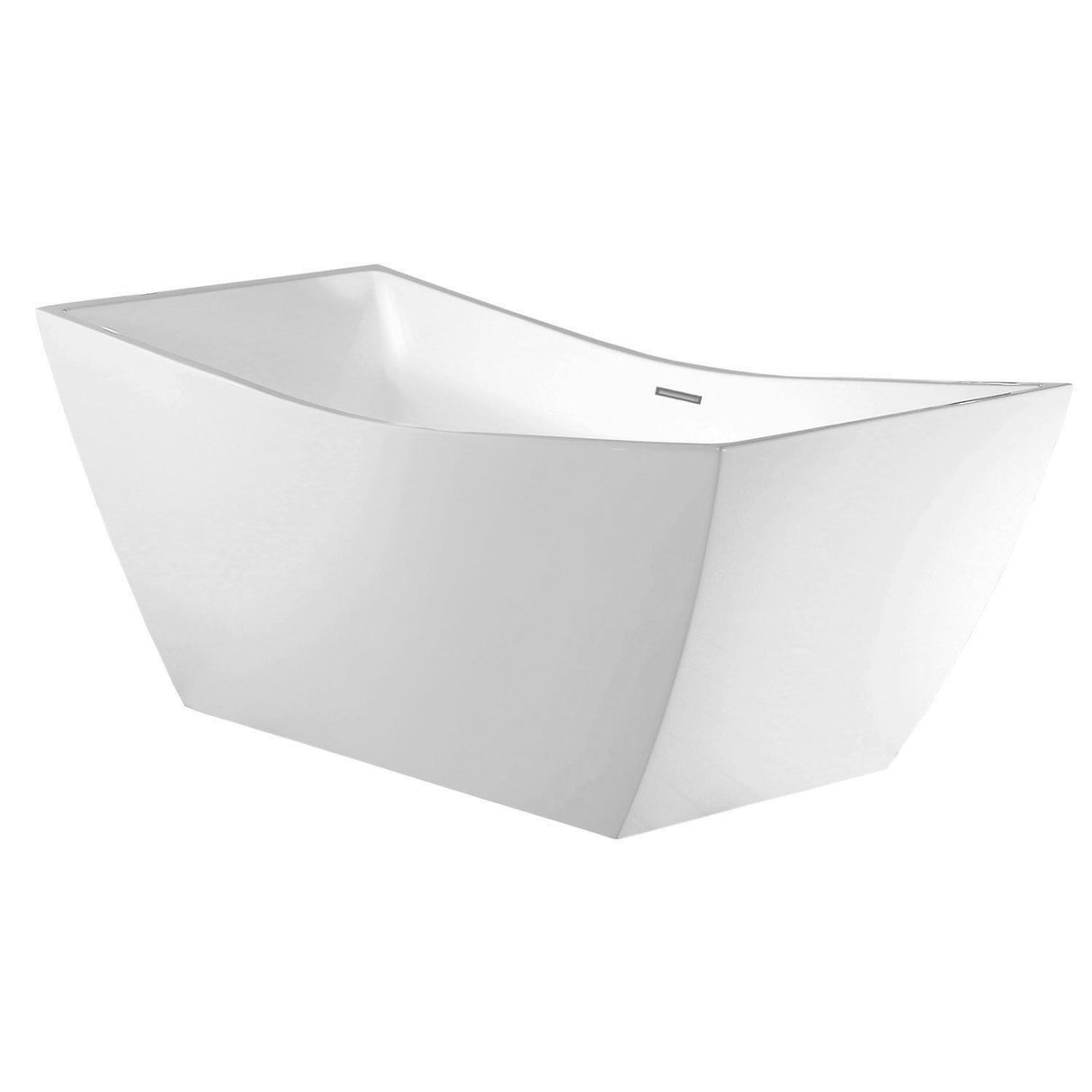 DAX Acrylic Square Freestanding Bathtub, White BT-8086