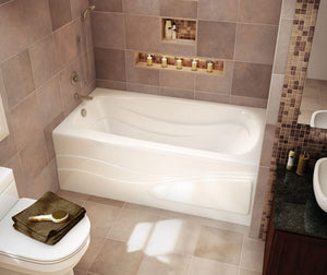 MAAX 102204-103-001-101 Tenderness 7236 Acrylic Alcove Right-Hand Drain Aeroeffect Bathtub in White
