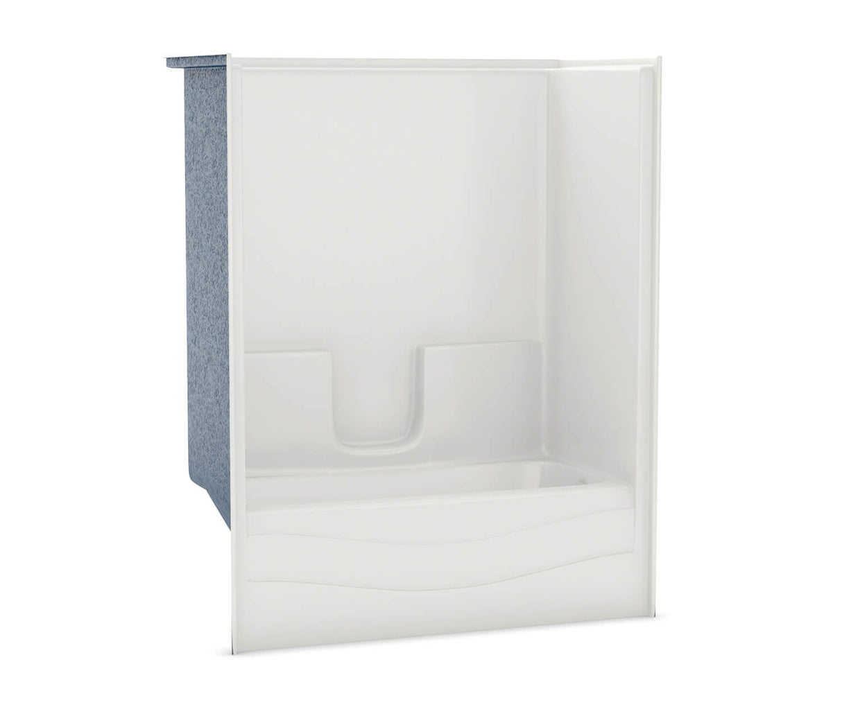 MAAX 105288-L-000-019 TS-3060 AcrylX Alcove Left-Hand Drain One-Piece Tub Shower in Thunder Grey