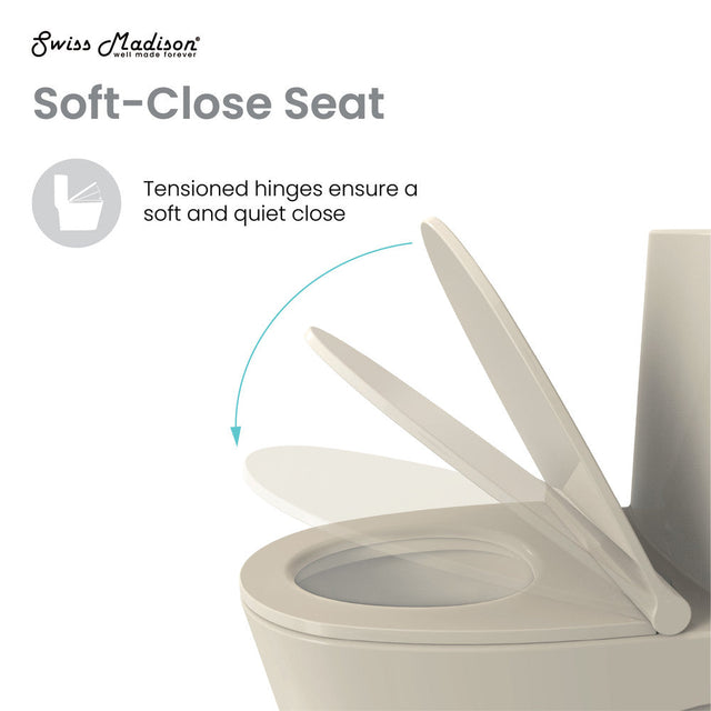 St. Tropez One Piece Elongated Toilet Dual Vortex Flush 1.1/1.6 gpf in Bisque