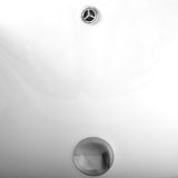 DAX Ceramic Square Single Bowl Undermount Bathroom Basin, White BSN-202C-W