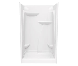 MAAX 103677-000-001-000 E148 48 x 37 Acrylic Alcove Center Drain One-Piece Shower in White