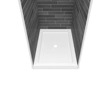 MAAX 410003-504-001-000 B3Round 4836 Acrylic Alcove Deep Shower Base in White with Center Drain