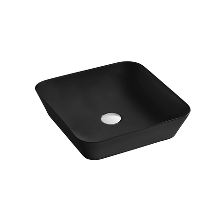 DAX Ceramic Square Bathroom Vessel Basin, Black Matte DAX-CL1468-BM