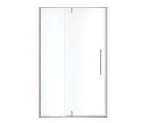 MAAX 135325-900-282-000 Uptown 45-47 x 76 in. 8 mm Pivot Shower Door for Alcove Installation with Clear glass in Chrome & White Marble