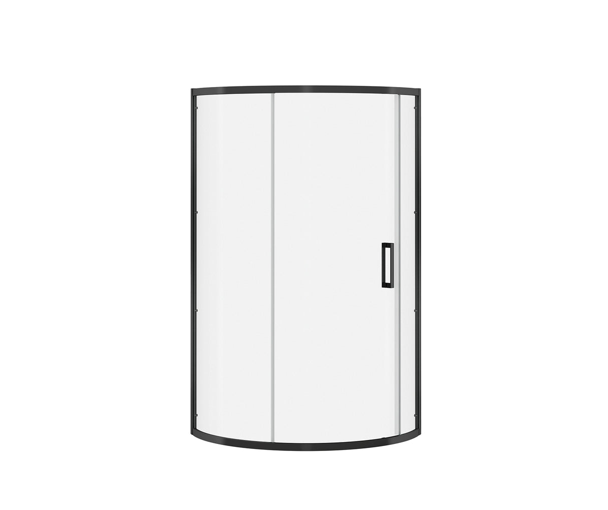 MAAX 137446-900-340-000 Radia Round 36 x 36 x 71 ½ in. 6 mm Sliding Shower Door for Corner Installation with Clear glass in Matte Black