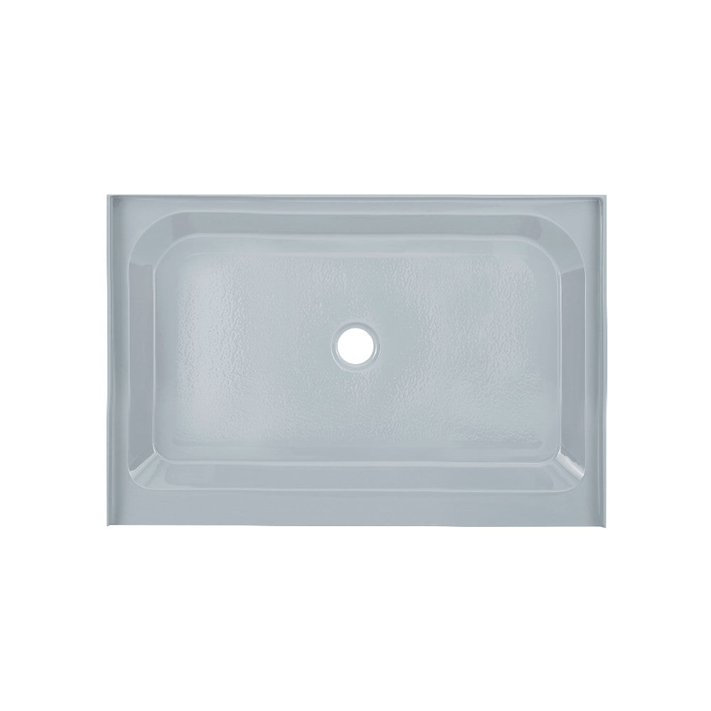 Voltaire 48 x 32 Single-Threshold, Center Drain, Shower Base in Grey