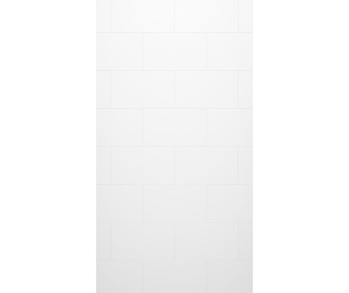 Swanstone TSMK-8442-1 42 x 84 Swanstone Traditional Subway Tile Glue up Bathtub and Shower Single Wall Panel in White TSMK8442.010