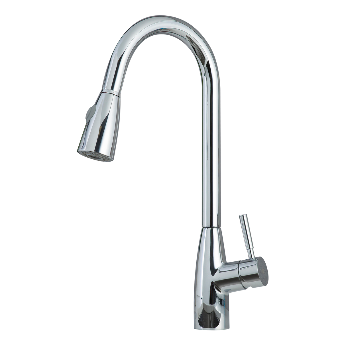 DAX Brass Single Handle Pull Down Kitchen Faucet with Dual Sprayer, Chrome DAX-8782