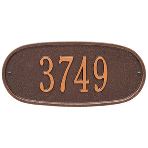 Whitehall 4004AC - Oval Plaque - Std Wall - One Line