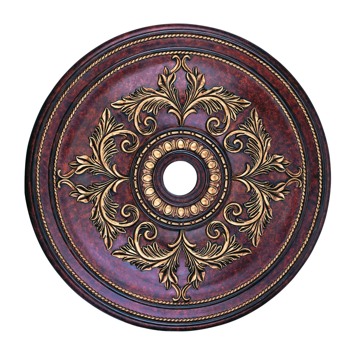 Livex Lighting 8211-63 Ceiling Medallion in Verona Bronze with Aged Gold Leaf Accents